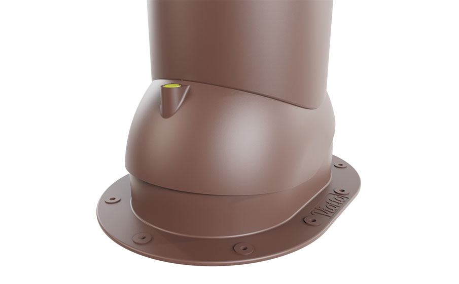 Роторная вентиляция Viotto для готовой мягкой и фальцевой кровли d=150 мм утепленная, RAL 8017 коричневый