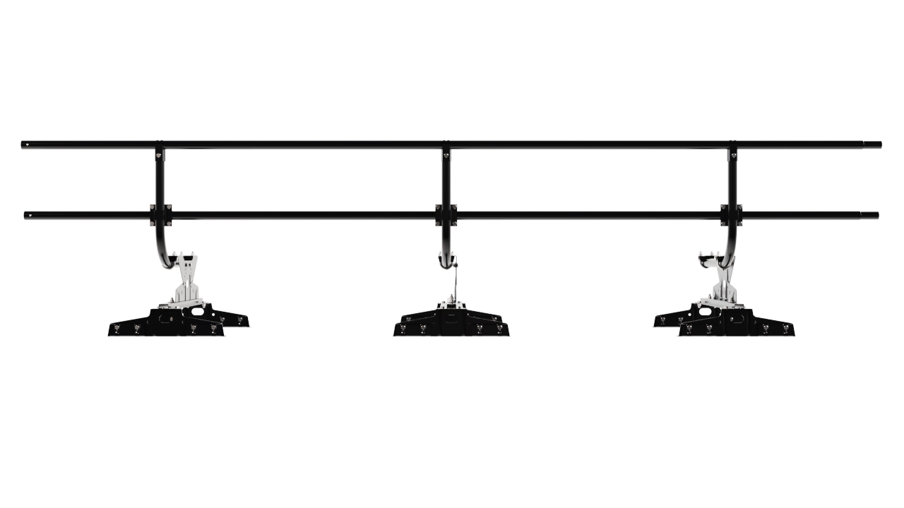 Кровельное ограждение Borge для монтажа параллельно фальцу оцинкованное RAL 9005 matt, 300*60 см