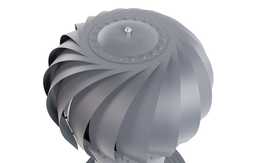 Роторная вентиляция Viotto с универсальным проходным элементом d=125 мм неутепленная, RAL 7024 графит