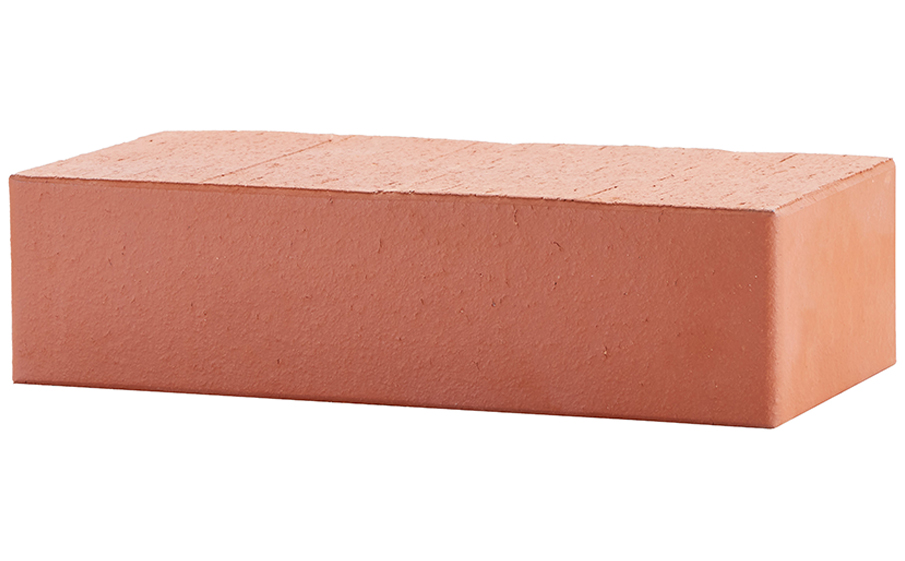 Кирпич облицовочный полнотелый ЛСР, красный, гладкий, 250*120*65 мм