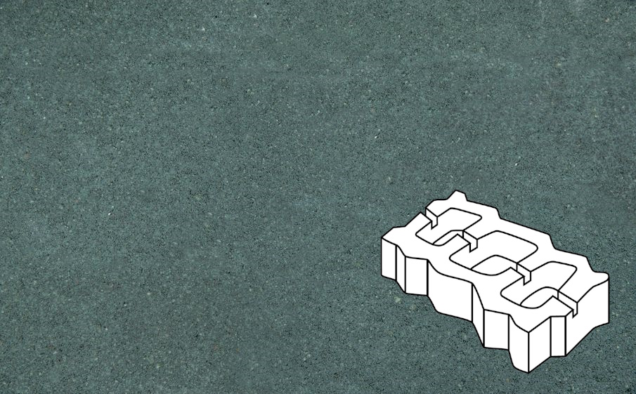 Плитка тротуарная Готика Profi, Газонная решетка Б.4.ГР.8, зеленый, частичный прокрас, с/ц, 450*225*80 мм