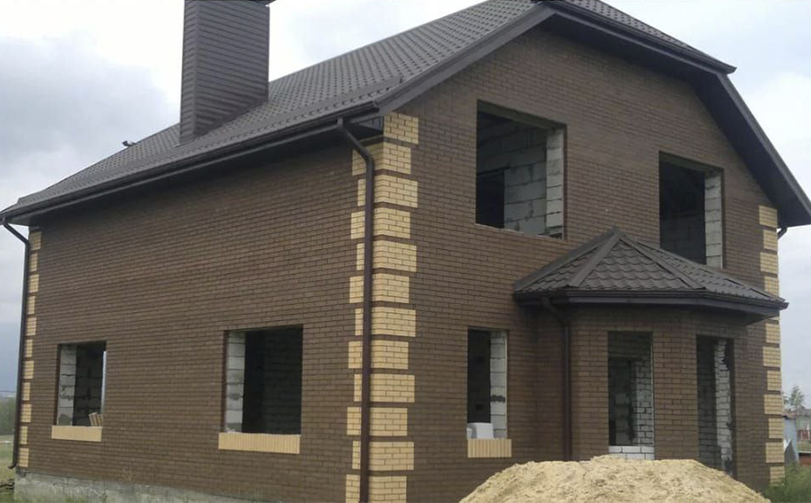 Кирпич облицовочный Кротовский КЗ Классика Шоколад 250*120*65 мм