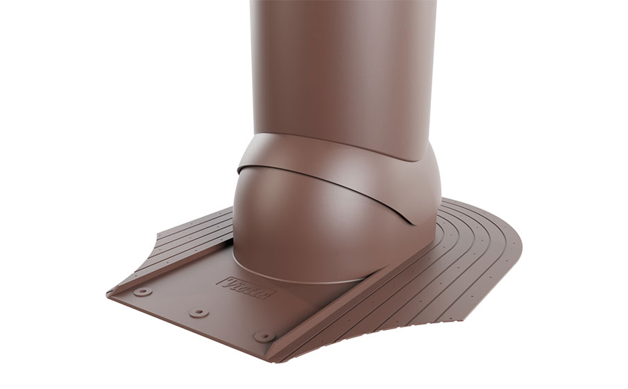 Роторная вентиляция Viotto для мягкой кровли при монтаже d=150 мм утепленная, RAL 8017 коричневый