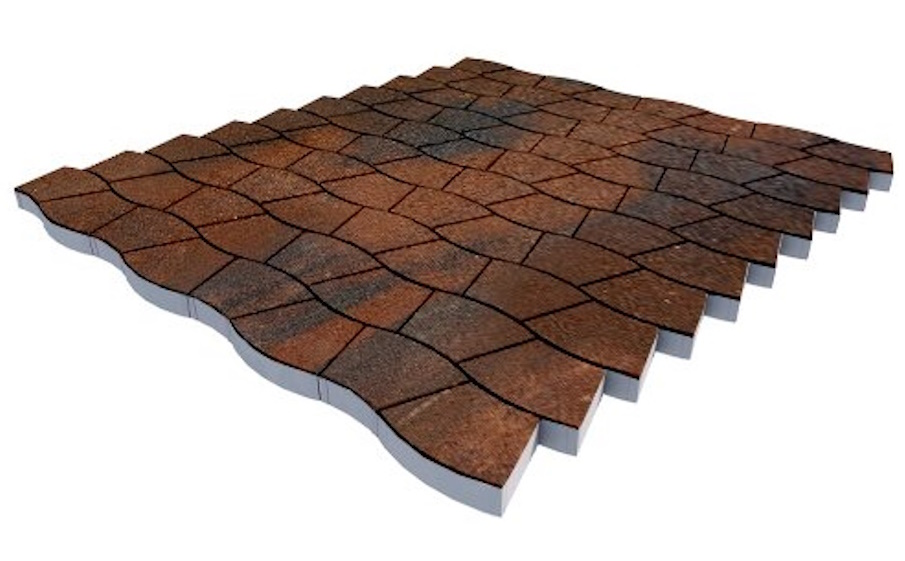 Плитка тротуарная SteinRus Аксио Макси В.37.Ф.8 гладкая, ColorMix Штайнрус, 305*215*80 мм