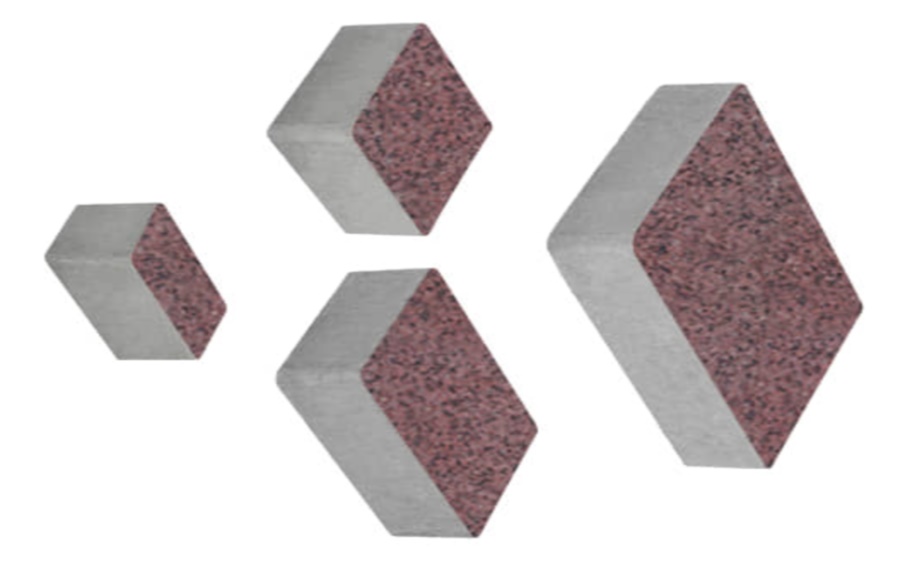 Плитка тротуарная Мюнхен Б.2.Фсм.6 гранит+ красный с черным, комплект 4 шт, толщина 60 мм