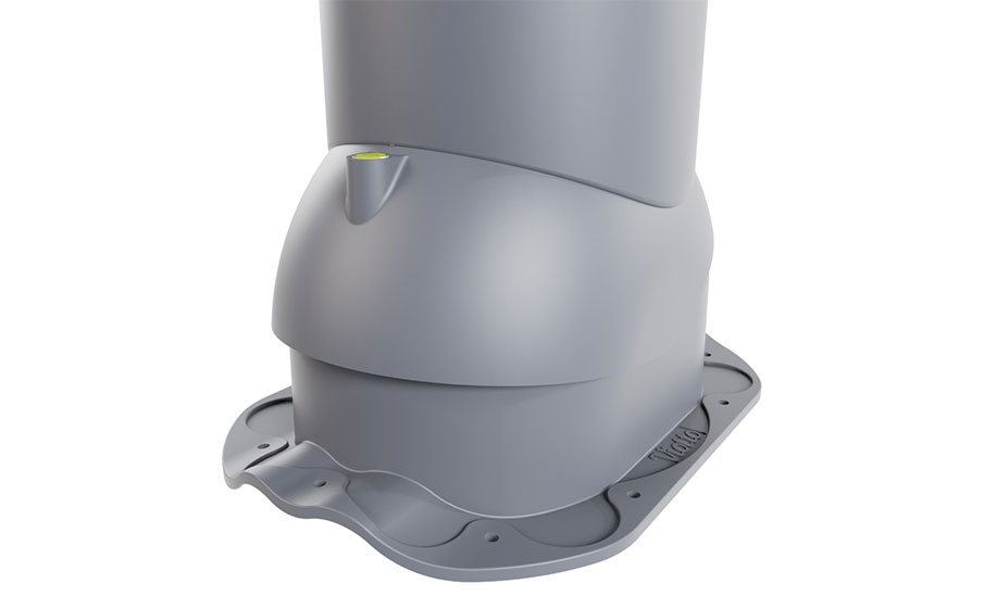 Роторная вентиляция Viotto для металлочерепицы Finnera d=125 мм утепленная, RAL 7024 графит