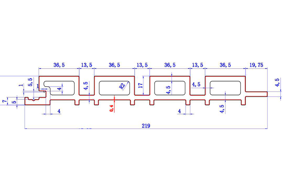 Реечная фасадная панель CM Wall Merbau 3000*219*26 мм