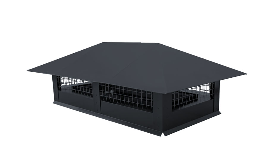 Дымник на трубу Grand Line с сеткой 500*500 мм GreenCoat Pural BT matt RR 23