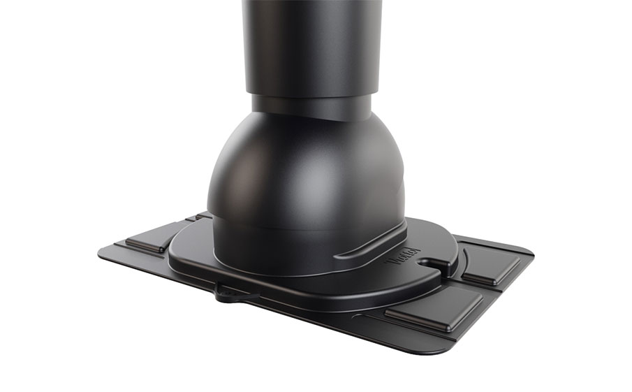 Труба вентиляционная Viotto с универсальным проходным элементом d=110 мм утепленная, RAL 9005 черный