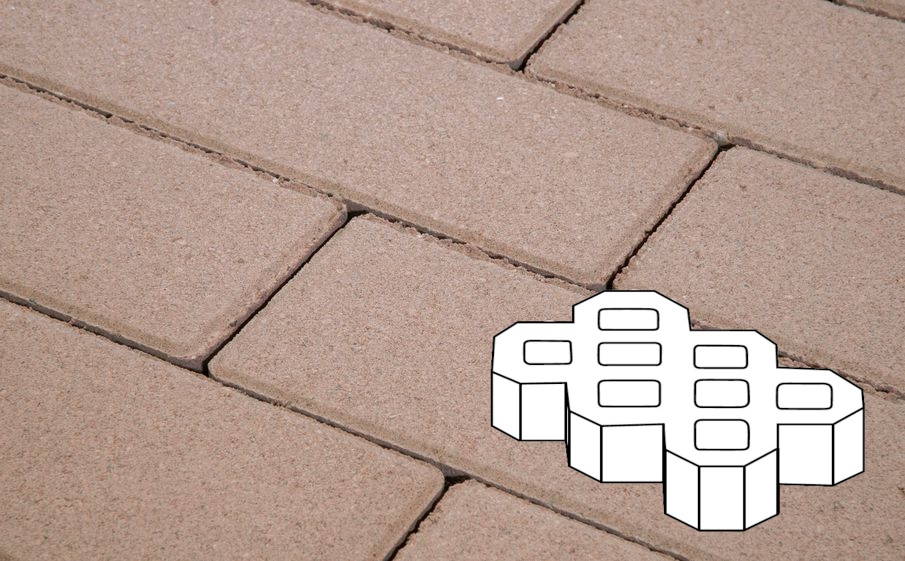 Плитка тротуарная Готика Profi, Экопарковка Б.6.ГР.10, бежевый, частичный прокрас, б/ц, 600*400*100 мм