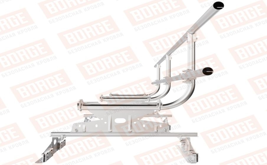 Кровельное ограждение Borge для монтажа параллельно фальцу оцинкованное, 300*60 см