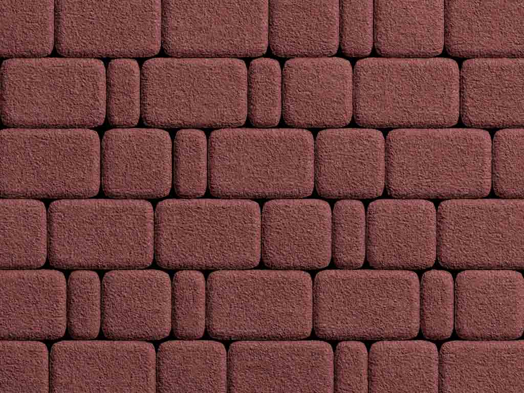 Плитка тротуарная Классико Б.4.КО.6 гранит красный, комплект 3 шт, толщина 60 мм