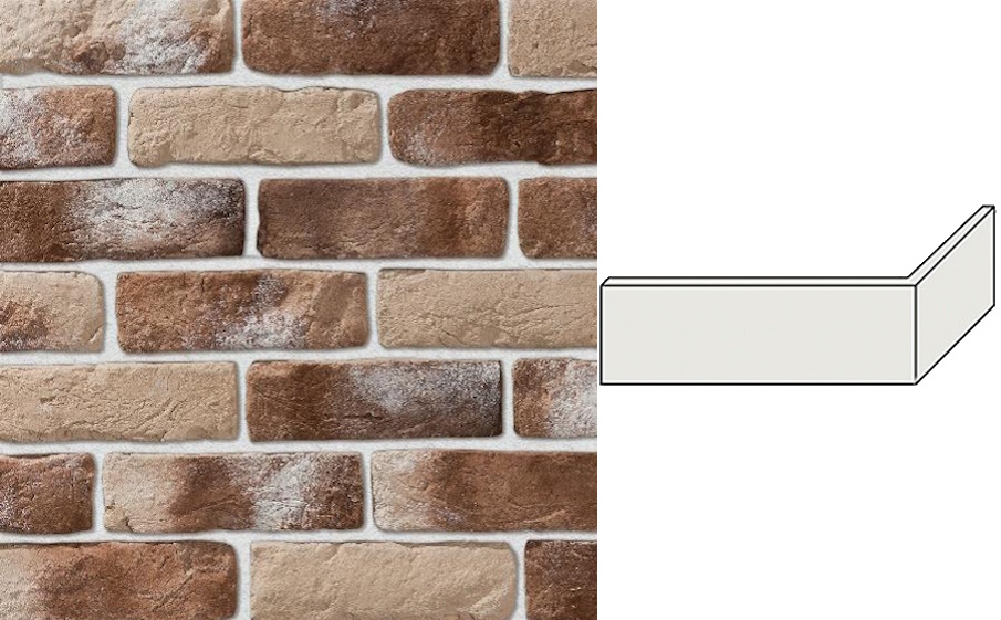 Декоративный кирпич Leonardo Stone угловой элемент Орлеан 240/110*75*18 мм 333