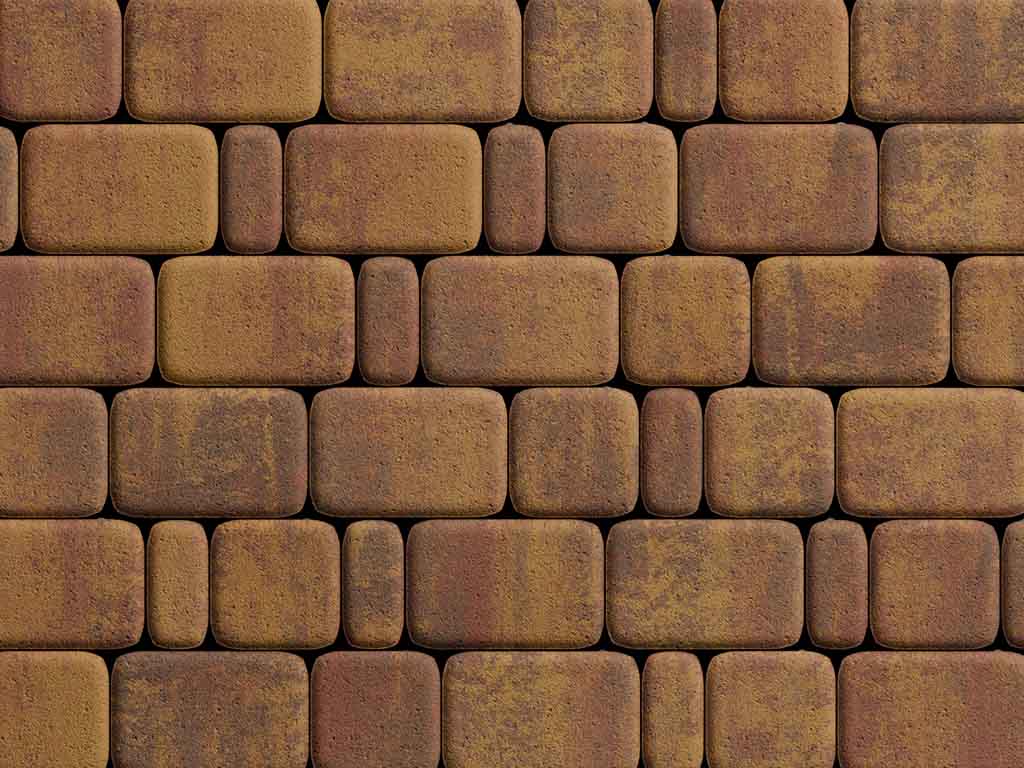 Плитка тротуарная Классико Б.4.КО.6 листопад гладкий осень, комплект 3 шт, толщина 60 мм