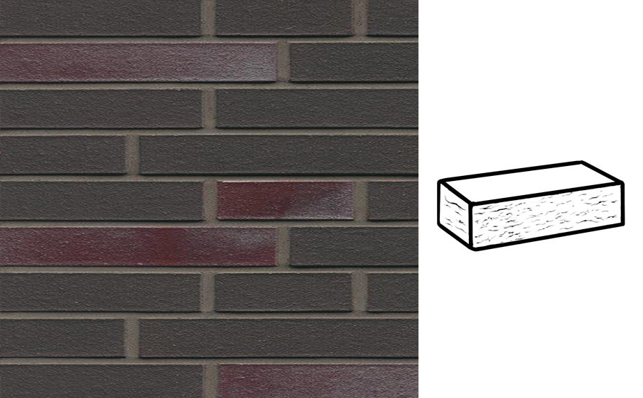 Кирпич клинкерный Muhr 22 Schiefer blau-bunt рустик, 290*90*40 мм