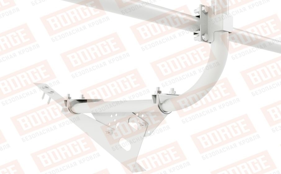 Кровельное ограждение Borge для черепичной кровли оцинкованное RAL 9003, 300*60 см