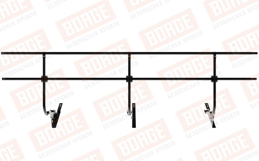 Кровельное ограждение Borge для кровли из композитной черепицы оцинкованное RAL 9005, 300*90 см