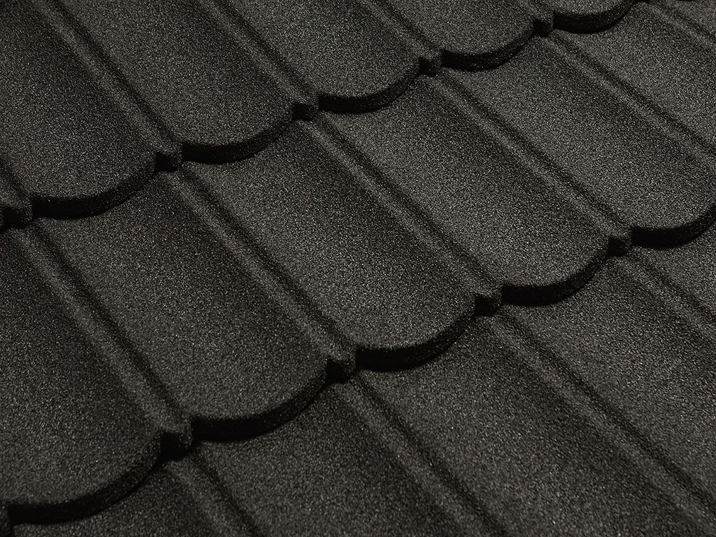Композитная черепица CM Roof Bond Black (черная), 1340*420 мм