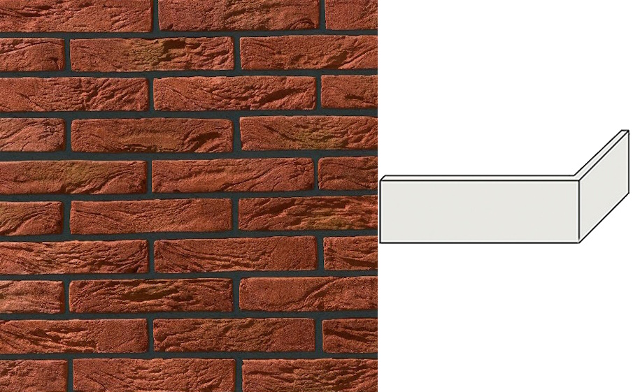 Декоративный кирпич Leonardo Stone угловой элемент Лондон 220/107*50*16 мм 776