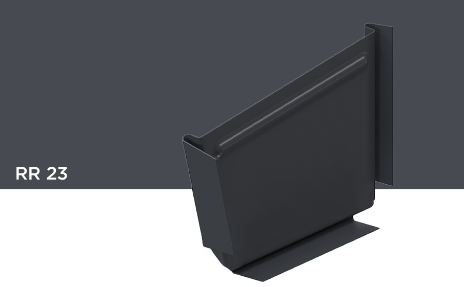 Заглушка желоба левая Orima RR 23 для системы D 110/85*85 мм