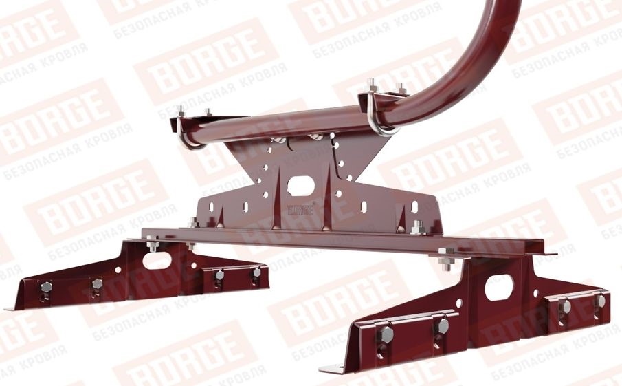 Кровельное ограждение Borge для монтажа параллельно фальцу оцинкованное RAL 3005, 300*120 см