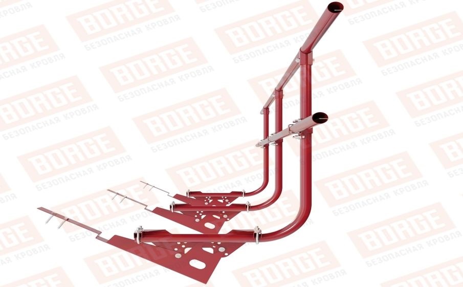 Кровельное ограждение Borge для черепичной кровли оцинкованное RAL 3003, 300*90 см