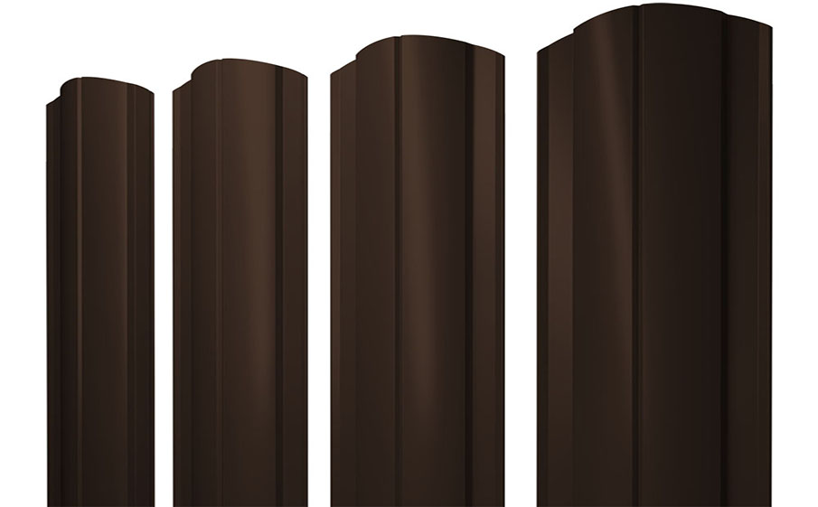 Штакетник Круглый фигурный Rooftop Matte RAL 8017 шоколад