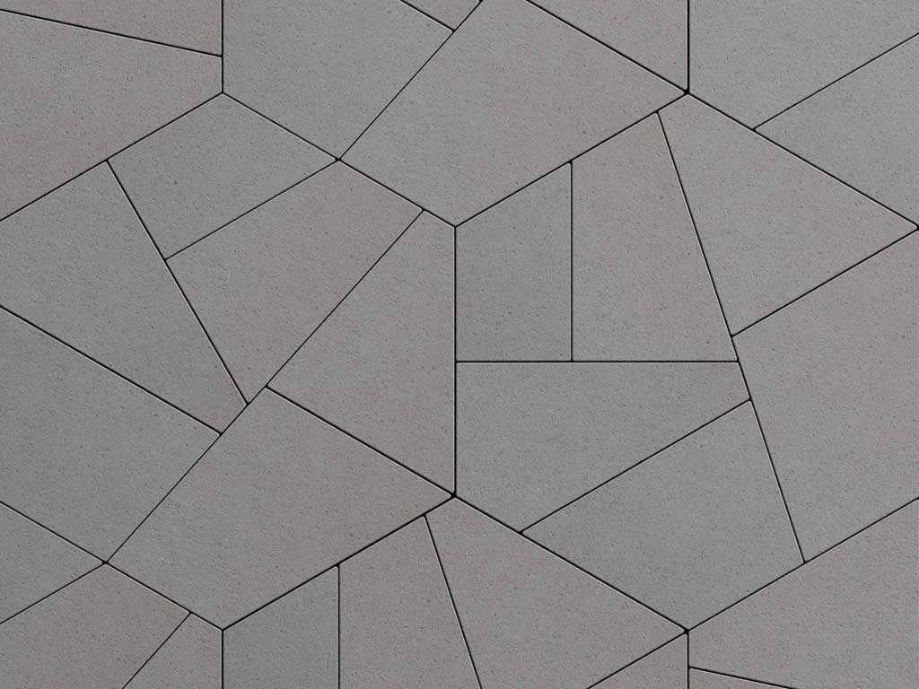 Плитка тротуарная Оригами Б.4.Фсм.8 стандарт гладкий серый, комплект 6 шт, толщина 80 мм