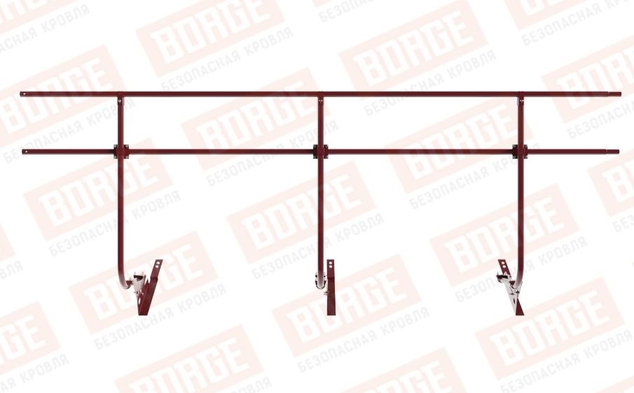 Кровельное ограждение Borge для кровли из композитной черепицы оцинкованное RAL 3005, 300*120 см