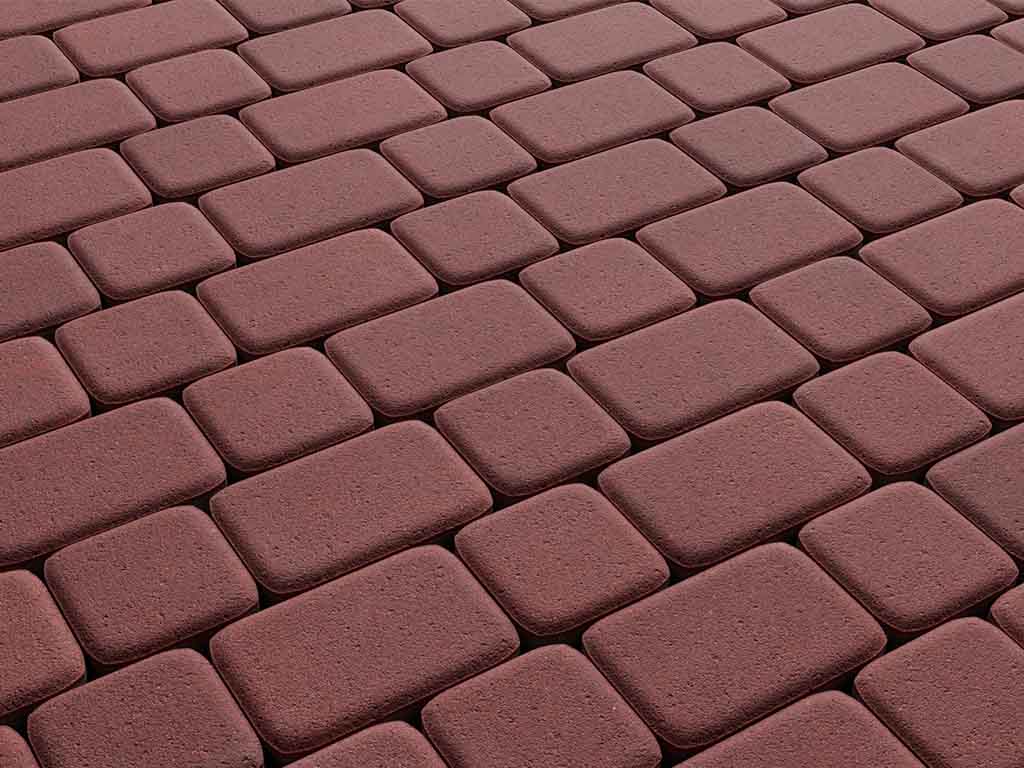 Плитка тротуарная Классико А.4.КО.4 стандарт гладкий красный, комплект 2 шт, толщина 40 мм