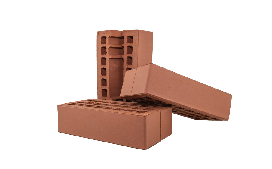 Кирпич облицовочный Губский КЗ с надрезом, гладкий, гранатовый, 250*120*65 мм