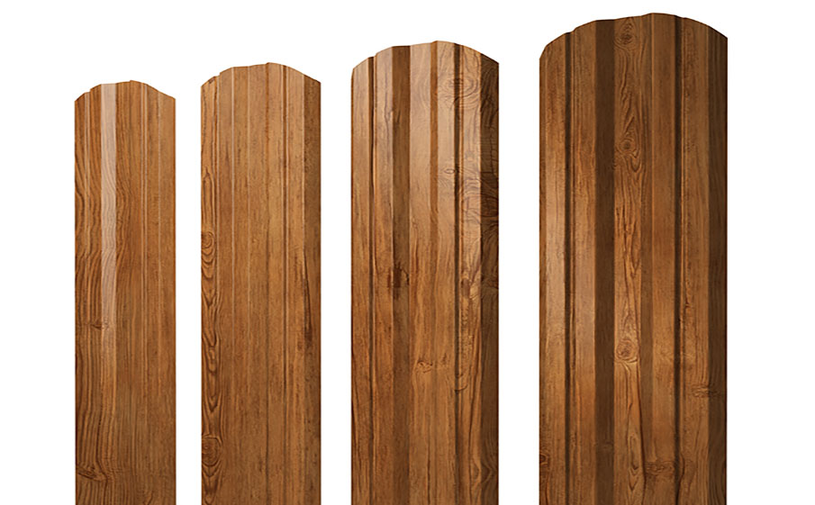Штакетник Twin фигурный Print Premium Golden Wood