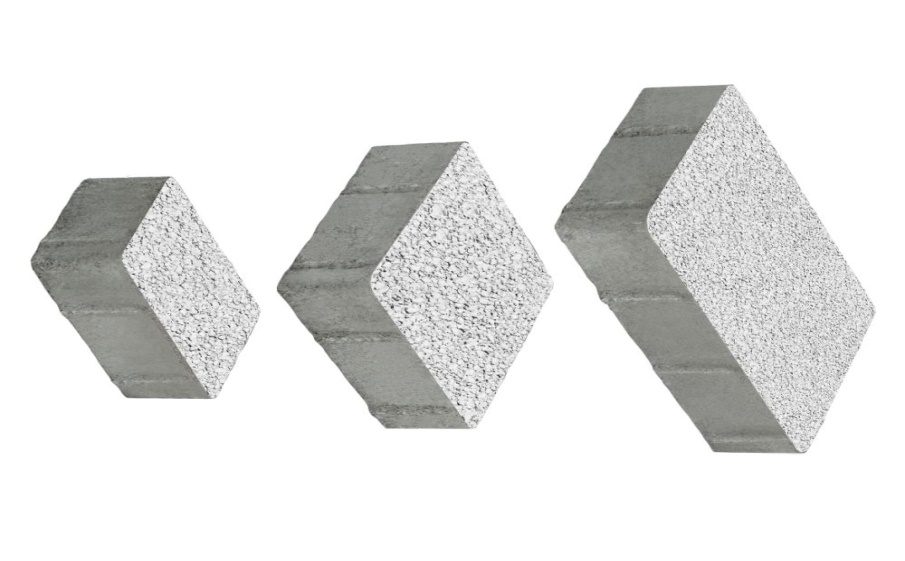 Плитка тротуарная Старый город Б.1.Фсм.6 гранит белый, комплект 3 шт, толщина 60 мм