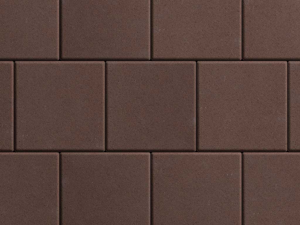 Плитка тротуарная Квадрат Б.1.К.10 стандарт гладкий коричневый, 300*300*100 мм 
