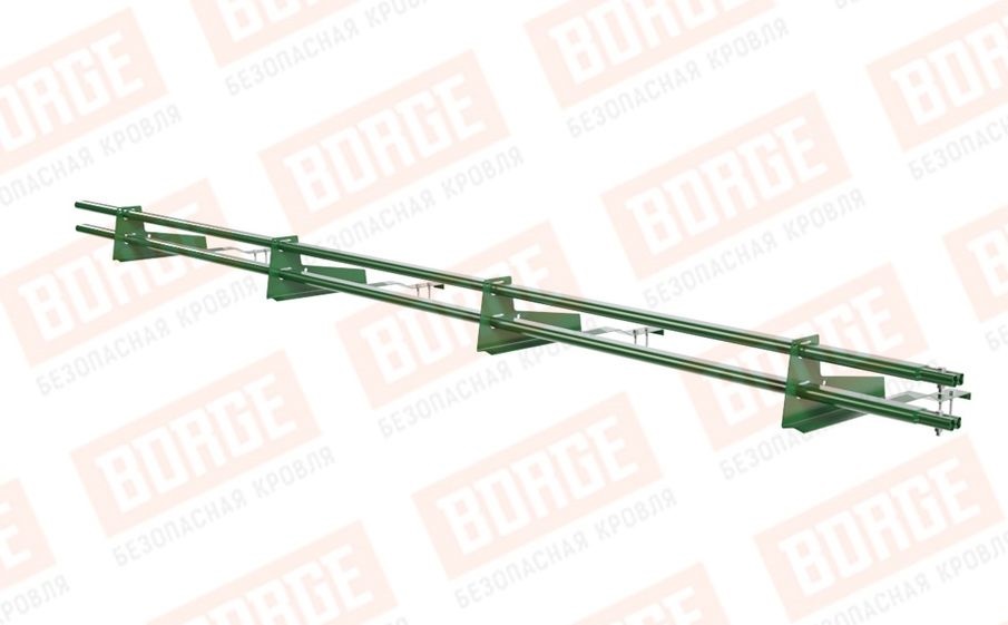 Снегозадержатель трубчатый Borge для черепичной кровли оцинкованный RAL 6002, 3 м