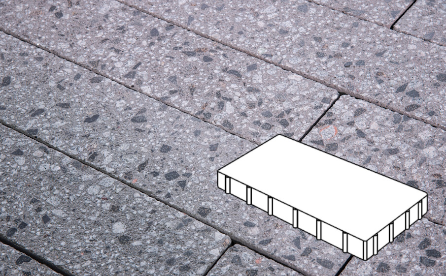 Плитка тротуарная Готика Granite FINERRO, Плита Б.6.П.8, Галенит 600*200*80 мм