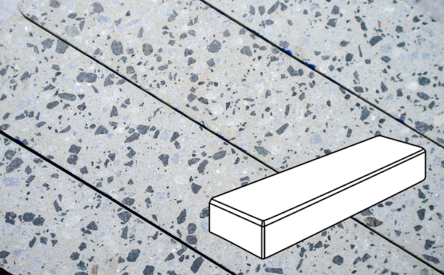 Плитка тротуарная Готика, Granite FINO, Паркет В.3.П.8, Грис Парга, 300*100*80 мм