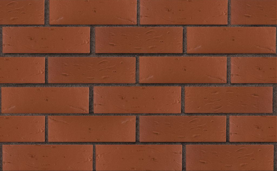 Кирпич облицовочный ЛСР, темно-красный, рустик, утолщенные стенки, 250*120*65 мм