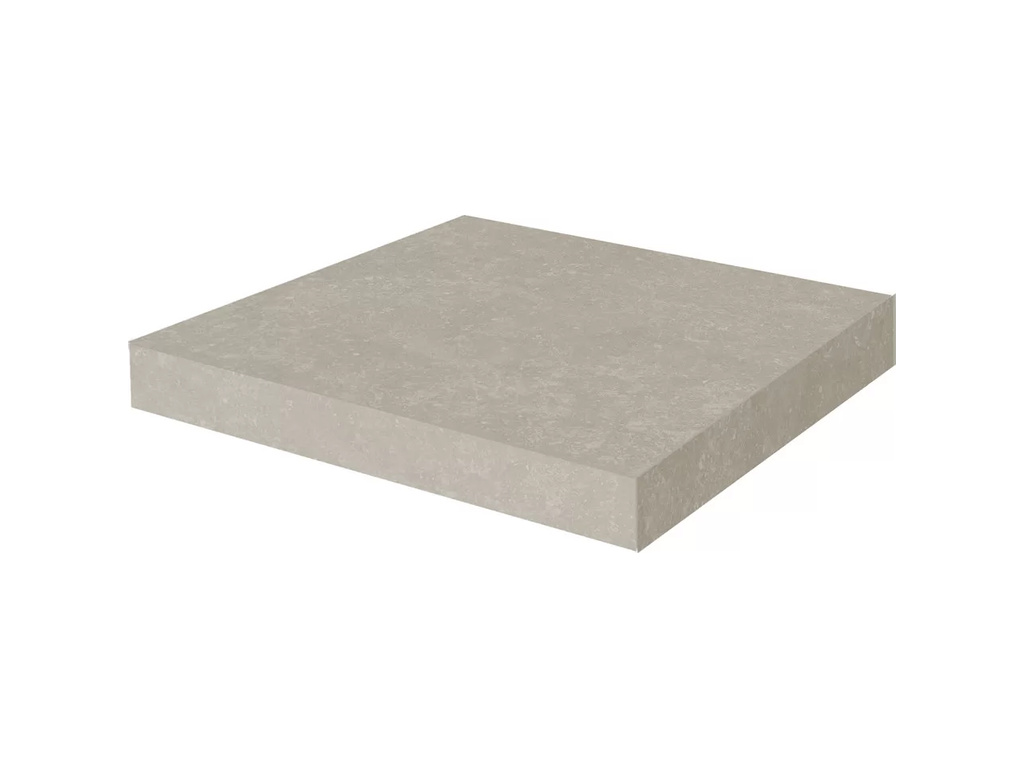 Ступень угловая клееная KERAMA MARAZZI Касабланка HP серый светлый обрезная, 330*330*9 мм