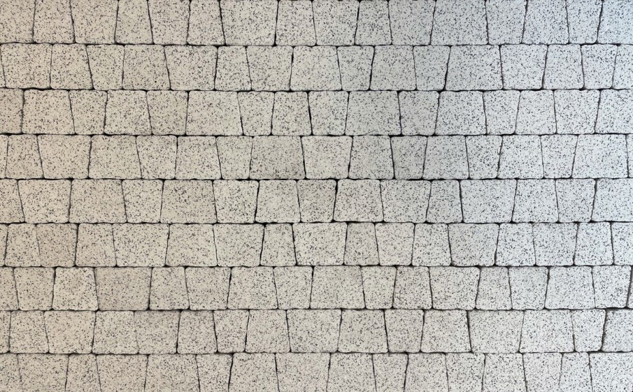 Плитка тротуарная Антик Б.3.А.6 стоунмикс белый с черным, комплект 5 шт, толщина 60 мм