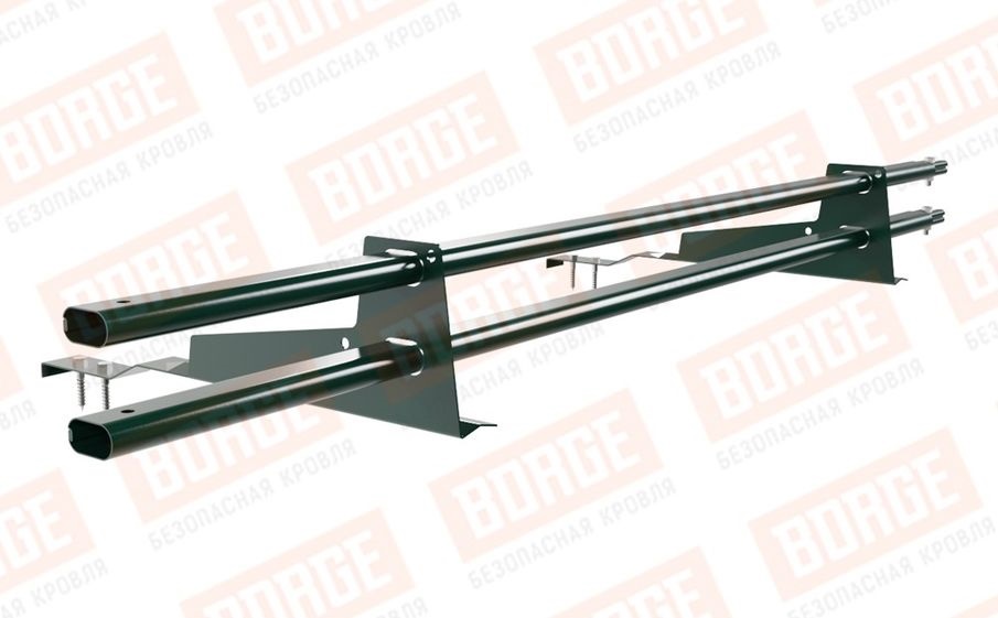 Снегозадержатель трубчатый Borge для черепичной кровли оцинкованный RAL 6005, 1,5 м