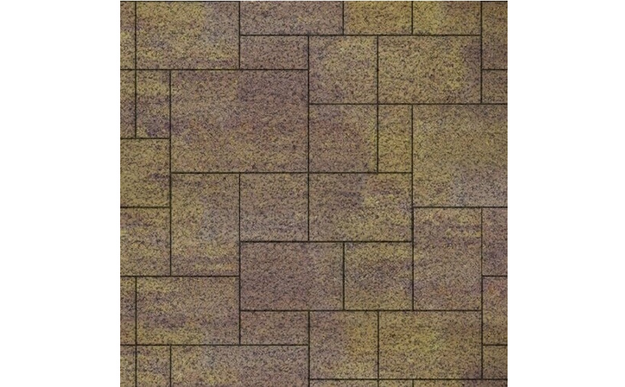 Плитка тротуарная SteinRus Инсбрук Альпен Б.7.Псм.6 Native, ColorMix Тахель, толщина 60 мм