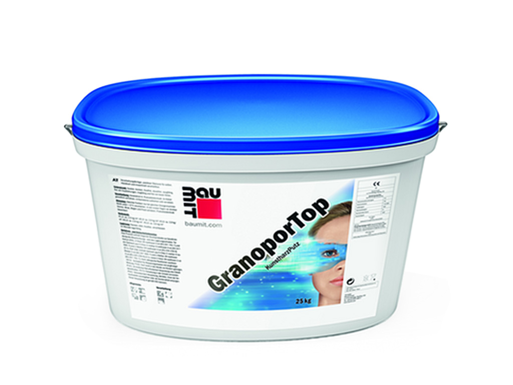 Акриловая штукатурка Baumit GranoporTop, шуба 2 мм, база, 25 кг