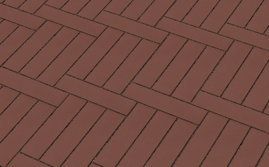 Клинкерная брусчатка Lode Brunis коричневая шероховатая, 250*65*45 мм