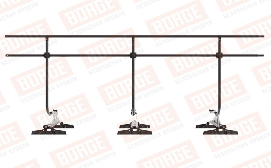 Кровельное ограждение Borge для монтажа параллельно фальцу оцинкованное RR 32, 300*90 см