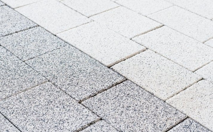 Плитка тротуарная Новый город В.3.Фсм.8 Стоунмикс белый с черным