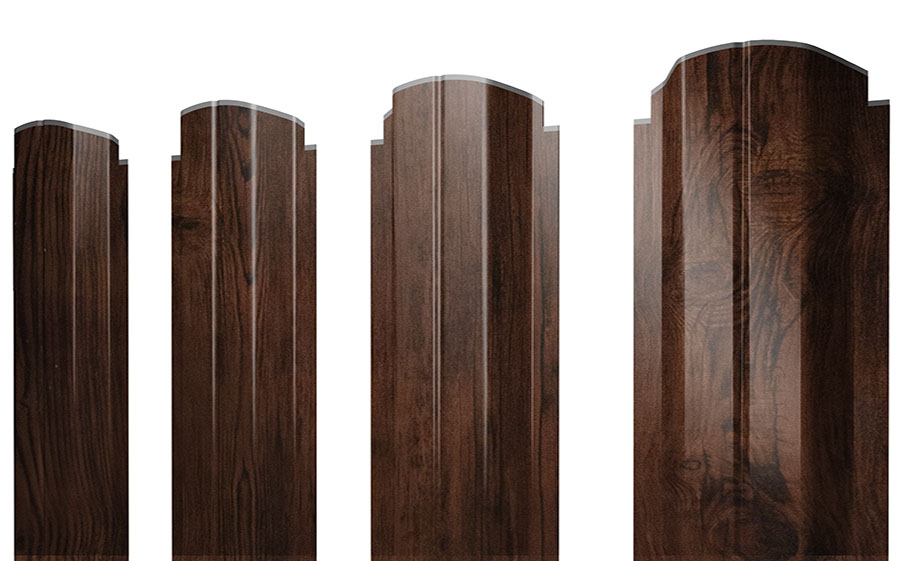 Штакетник П-образный А фигурный Print Premium  Cherry Wood