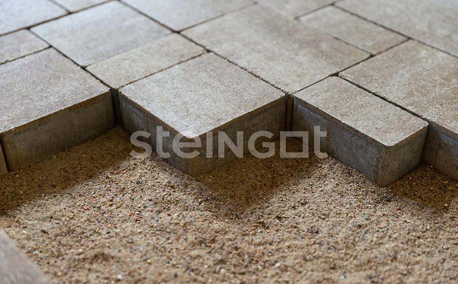 Плитка тротуарная Steingot Color Mix Бавария, Травертин, толщина 60 мм