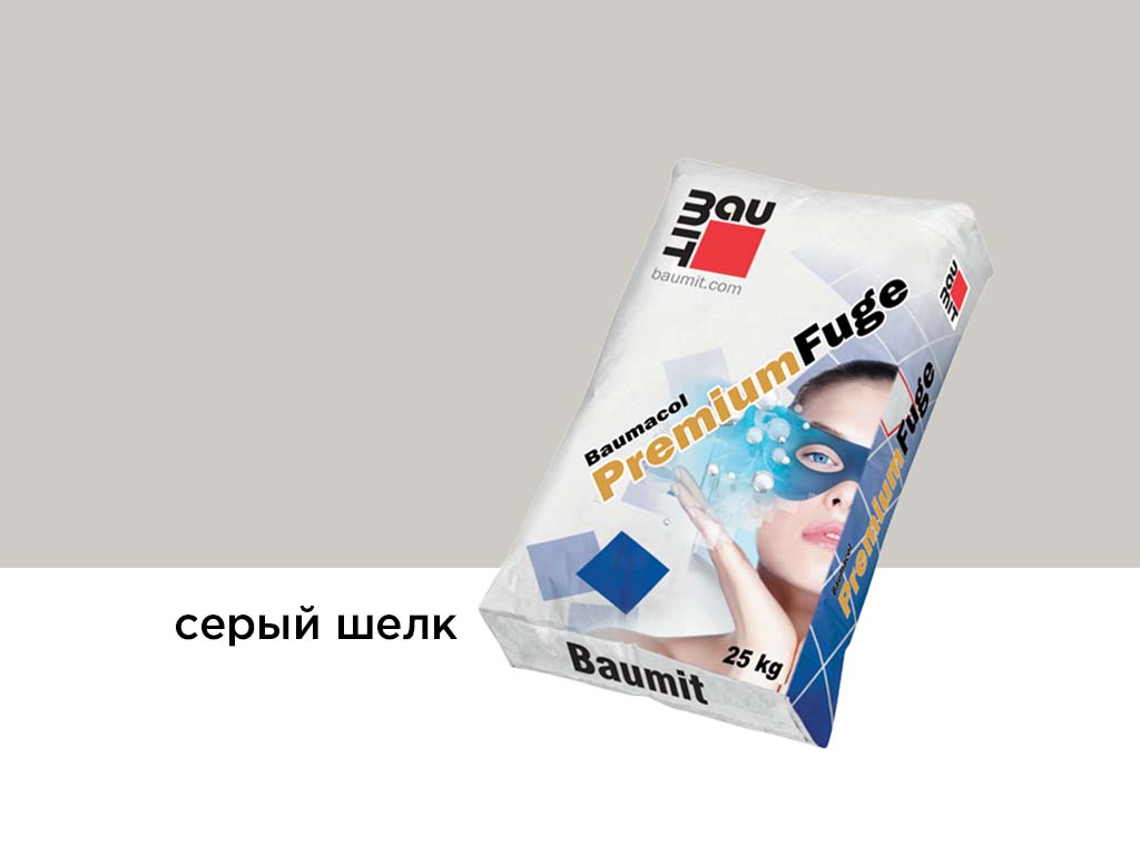 Затирка для швов Baumit Baumacol PremiumFuge, серый шелк, 25 кг