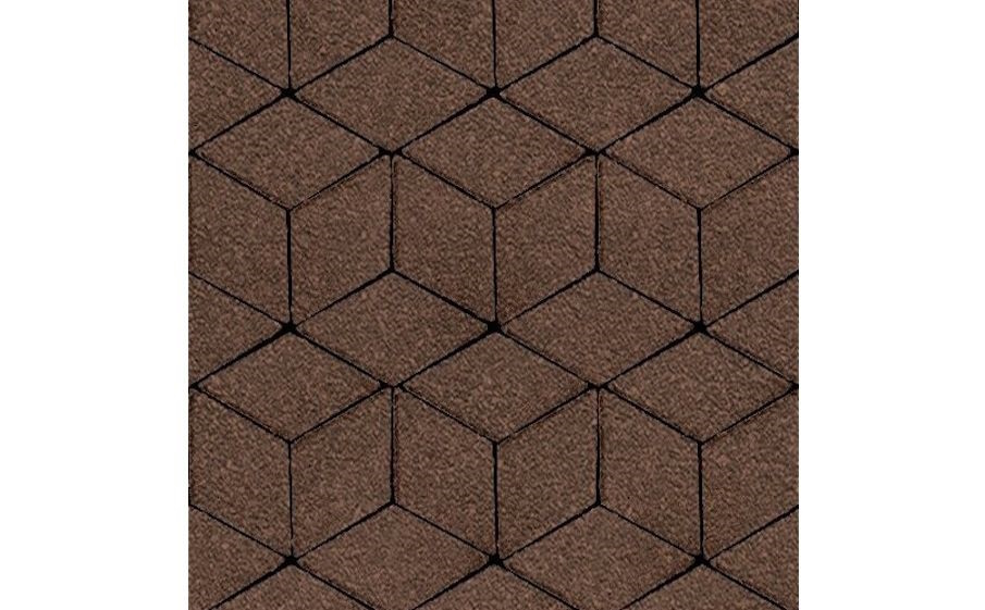 Плитка тротуарная SteinRus Полярная звезда Б.5.Ф.8 Native, коричневый, 200*200*80 мм